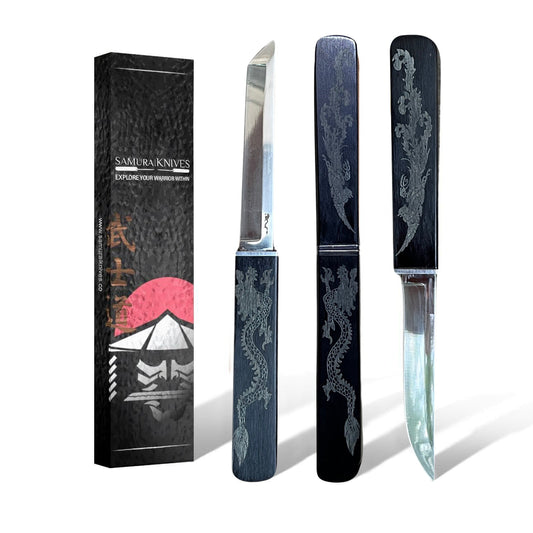 Limited Edition Onyx Black Dual Blade Chef Knife - JAPAKNIVES