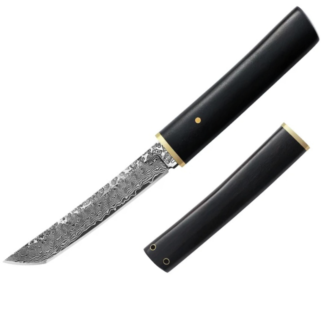 Damascus Onyx Black Samurai Chef Knife - JAPAKNIVES