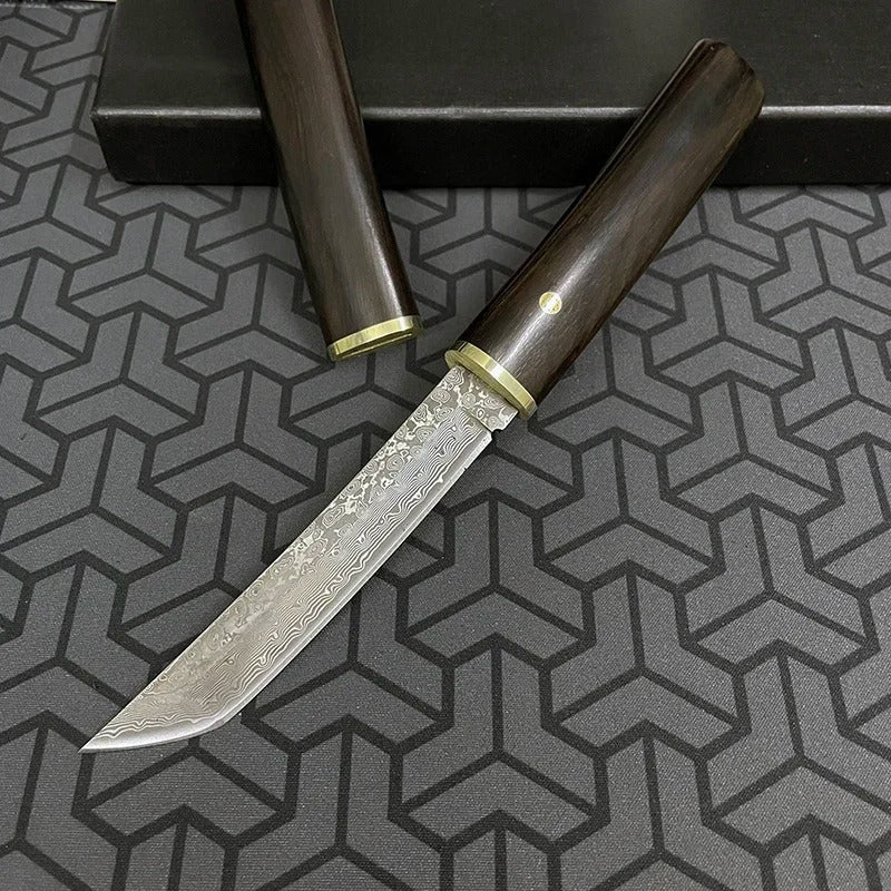 Damascus Onyx Black Samurai Chef Knife - JAPAKNIVES