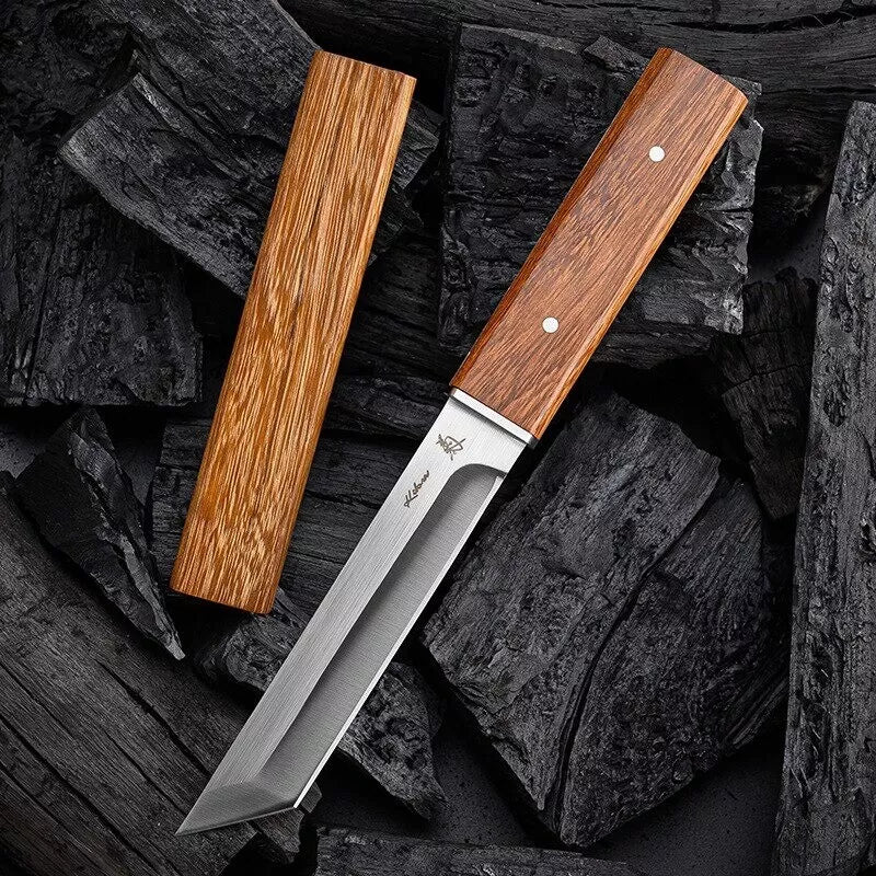 Oak Brown Traditional Samurai Chef Knife - JAPAKNIVES